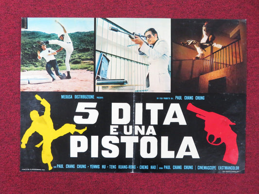 DEATH COMES IN THREE - C ITALIAN FOTOBUSTA POSTER ALAN TANG JENNY HU 1973 Rendezvous Cinema Movie posters