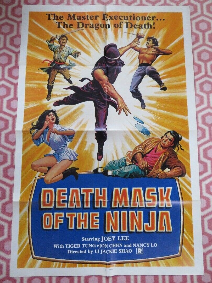 DEATH MASK OF THE NINJA /Shaolin Prince KUNG FU FOLDED US ONE SHEET POSTER '82 - Rendezvous Cinema