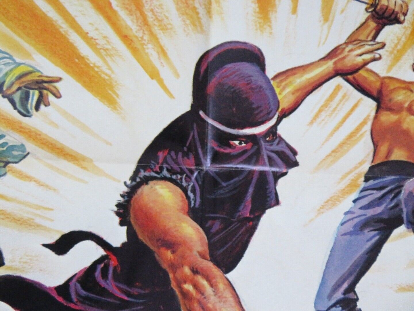 DEATH MASK OF THE NINJA /Shaolin Prince KUNG FU FOLDED US ONE SHEET POSTER '82 - Rendezvous Cinema