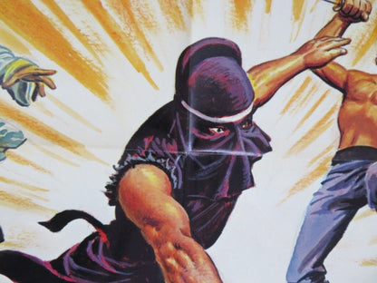DEATH MASK OF THE NINJA /Shaolin Prince KUNG FU FOLDED US ONE SHEET POSTER '82 - Rendezvous Cinema