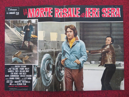 DEATH OCCURRED LAST NIGHT - A ITALIAN FOTOBUSTA POSTER RAF VALLONE F WOLFF 1970 Rendezvous Cinema Movie posters