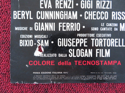DEATH OCCURRED LAST NIGHT - A ITALIAN FOTOBUSTA POSTER RAF VALLONE F WOLFF 1970 Rendezvous Cinema Movie posters