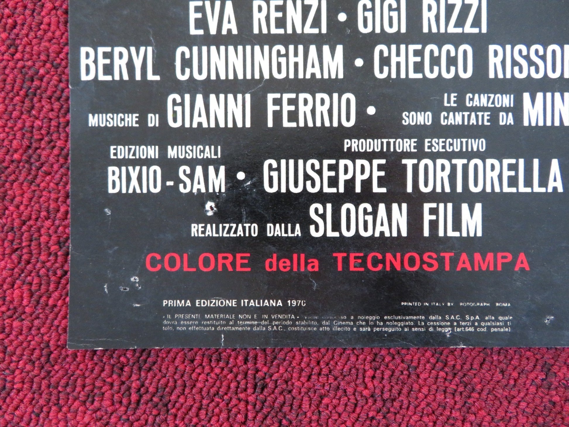 DEATH OCCURRED LAST NIGHT - B ITALIAN FOTOBUSTA POSTER RAF VALLONE F WOLFF 1970 Rendezvous Cinema Movie posters
