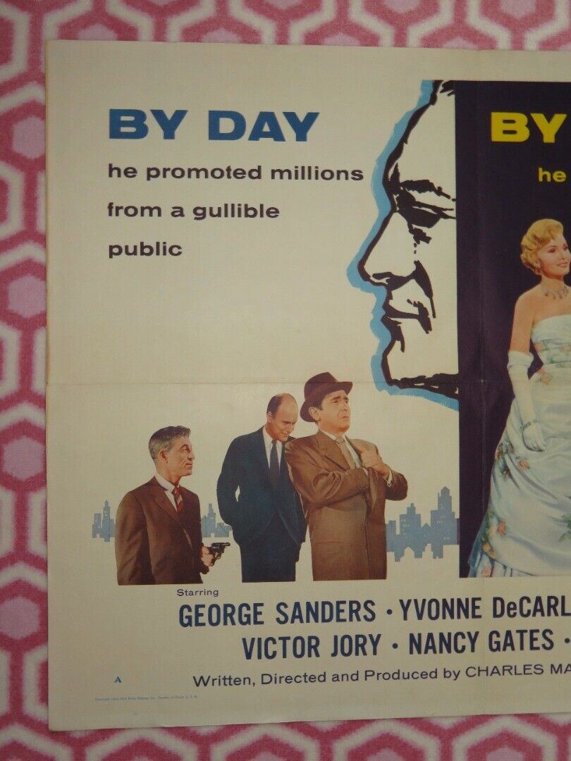 DEATH OF A SCOUNDREL US HALF SHEET (22"x 28") POSTER GEORGE SANDERS 1956 Movie posters