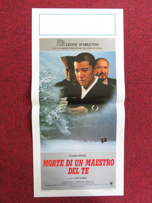 DEATH OF A TEA MASTER ITALIAN LOCANDINA POSTER EIJI OKUDA K. YOROZUYA 1990 Rendezvous Cinema Movie posters