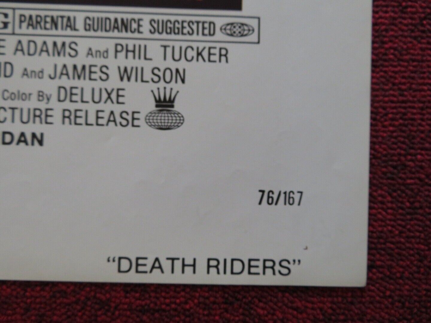 DEATH RIDERS FOLDED US ONE SHEET POSTER FLOYD REED REESE SMITH 1976 Movie posters