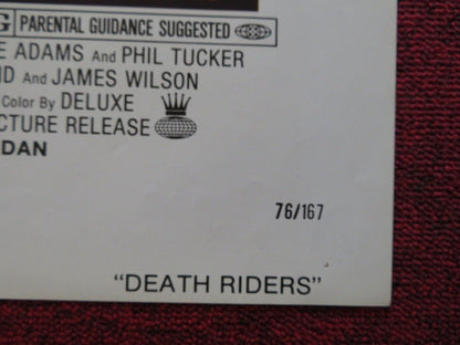 DEATH RIDERS FOLDED US ONE SHEET POSTER FLOYD REED REESE SMITH 1976 Movie posters