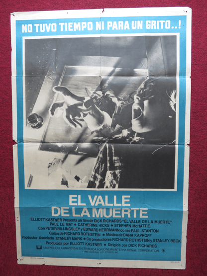 DEATH VALLEY FOLDED ARGENTINA ONE SHEET POSTER PAUL LE MAT CATHERINE HICKS 1982 Rendezvous Cinema Movie posters