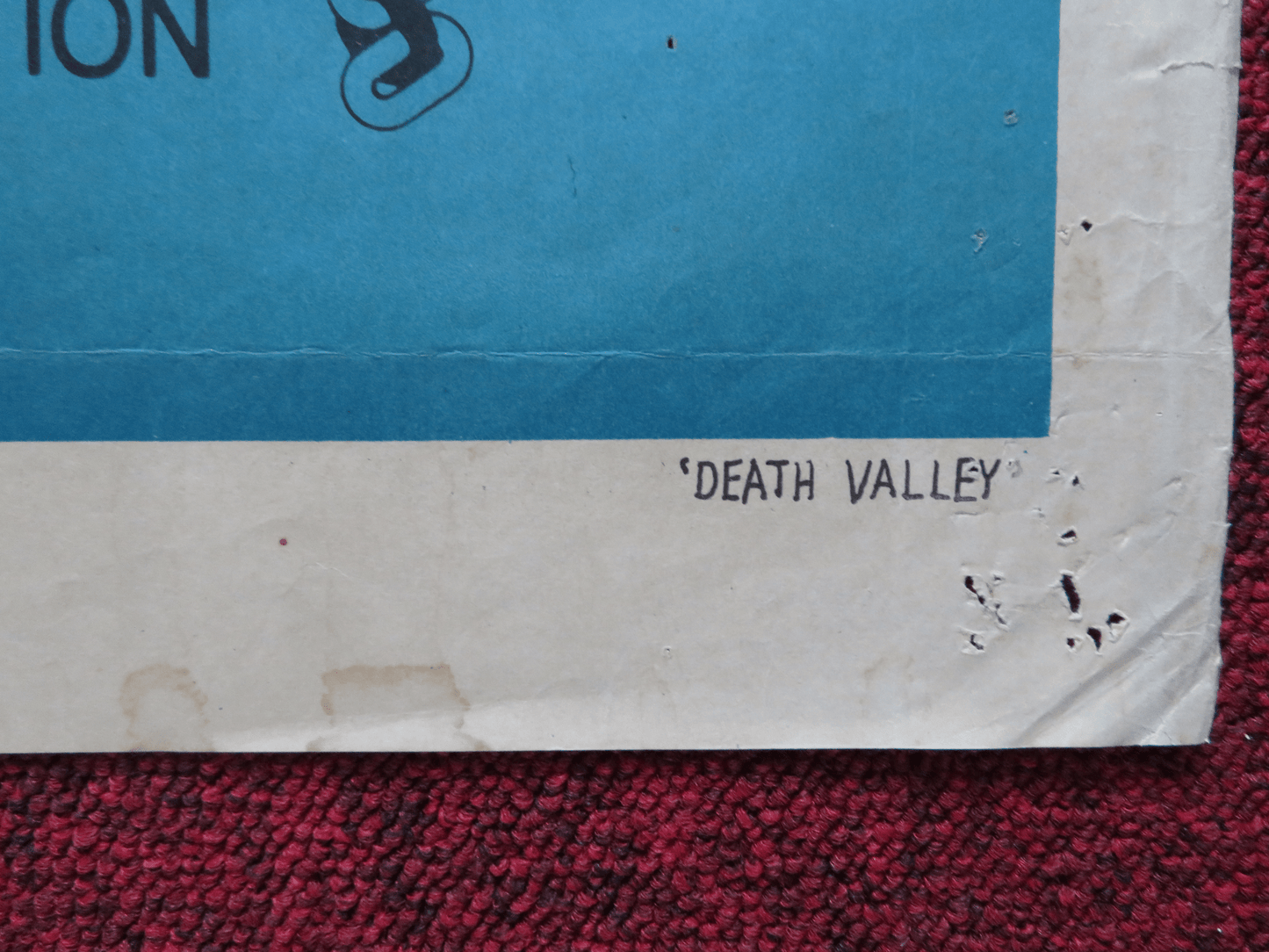 DEATH VALLEY FOLDED ARGENTINA ONE SHEET POSTER PAUL LE MAT CATHERINE HICKS 1982 Rendezvous Cinema Movie posters