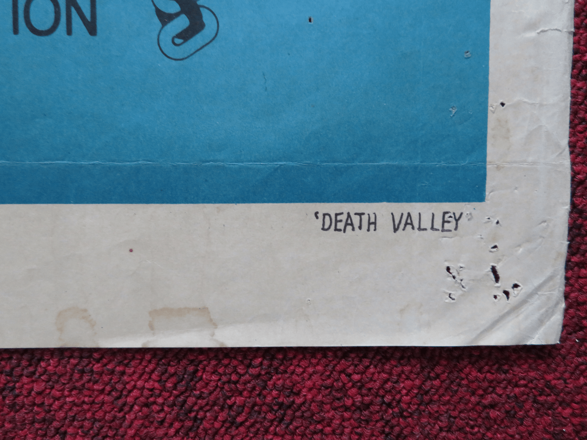 DEATH VALLEY FOLDED ARGENTINA ONE SHEET POSTER PAUL LE MAT CATHERINE HICKS 1982 Rendezvous Cinema Movie posters
