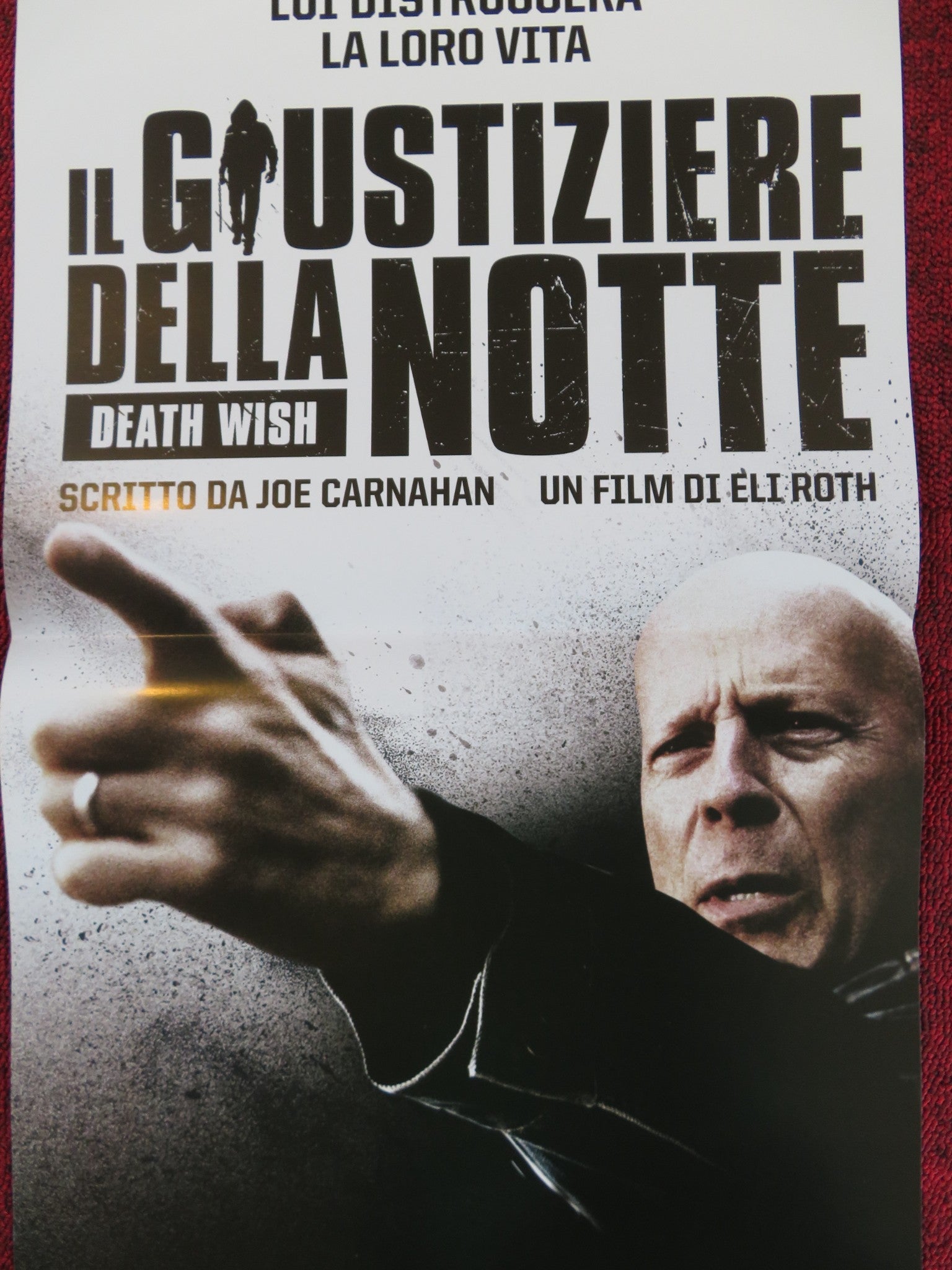 DEATH WISH ITALIAN LOCANDINA POSTER BRUCE WILLIS VINCENT D'ONOFRIO 2018 Rendezvous Cinema Movie posters