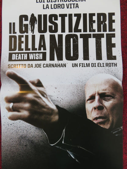 DEATH WISH ITALIAN LOCANDINA POSTER BRUCE WILLIS VINCENT D'ONOFRIO 2018 Rendezvous Cinema Movie posters