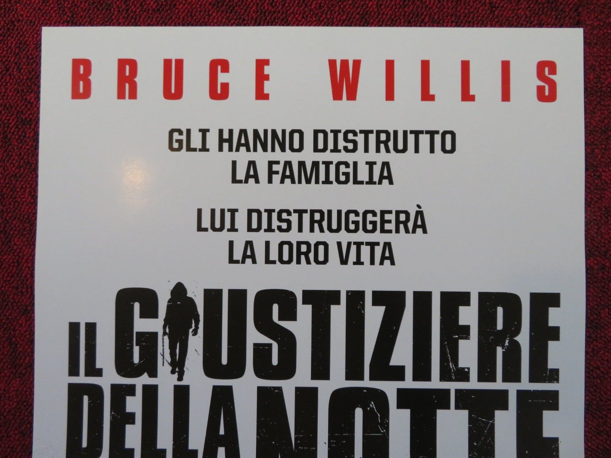 DEATH WISH ITALIAN LOCANDINA POSTER BRUCE WILLIS VINCENT D'ONOFRIO 2018 Rendezvous Cinema Movie posters