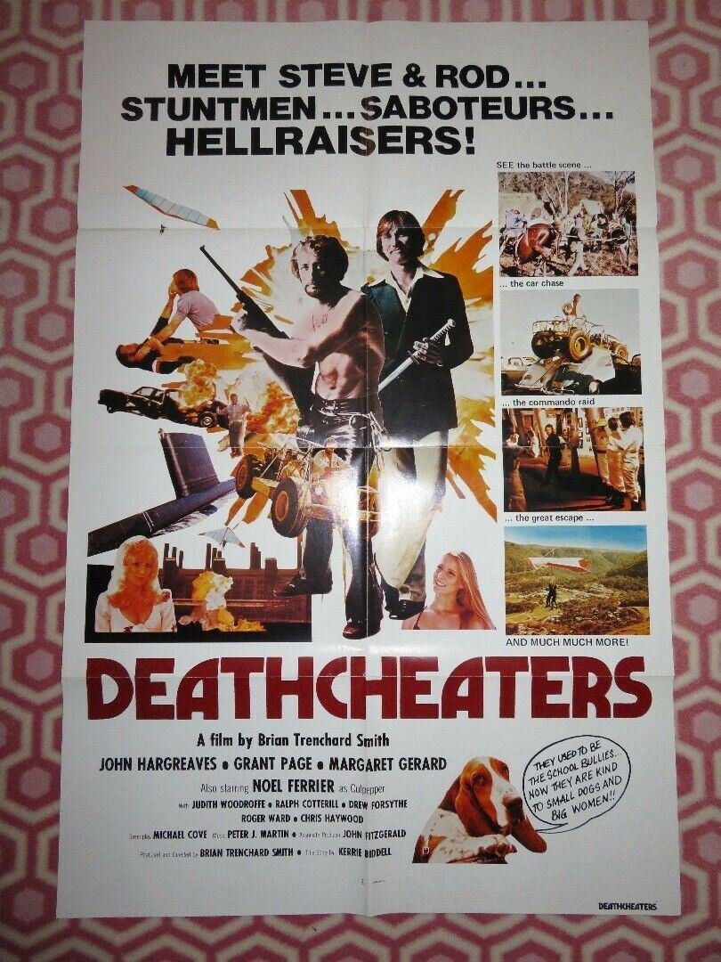 DEATHCHEATERS US ONE SHEET POSTER JOHN HARDGREAVES GRANT PAGE 1976 Rendezvous Cinema Movie posters