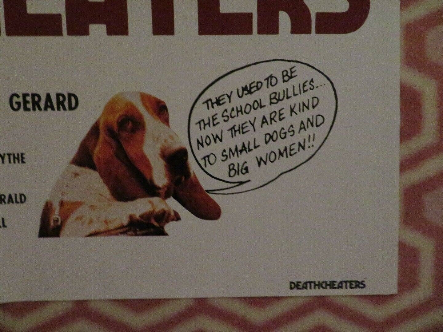 DEATHCHEATERS US ONE SHEET POSTER JOHN HARDGREAVES GRANT PAGE 1976 Rendezvous Cinema Movie posters