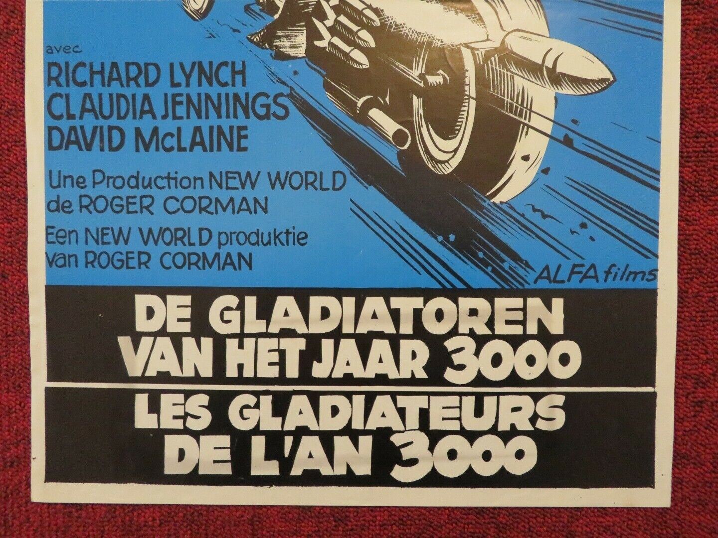 DEATHSPORT BELGIUM (20.5"x13.5") POSTER DAVID CARRADINE CLAUDIA JENNINGS 1978 - Rendezvous Cinema