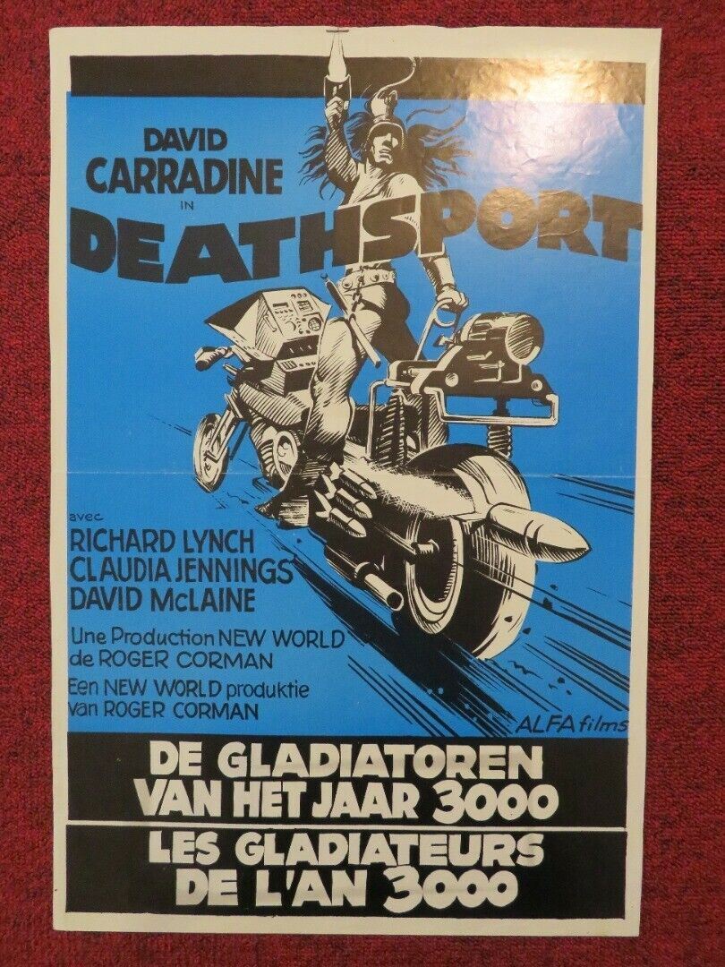 DEATHSPORT BELGIUM (20.5"x13.5") POSTER DAVID CARRADINE CLAUDIA JENNINGS 1978 - Rendezvous Cinema