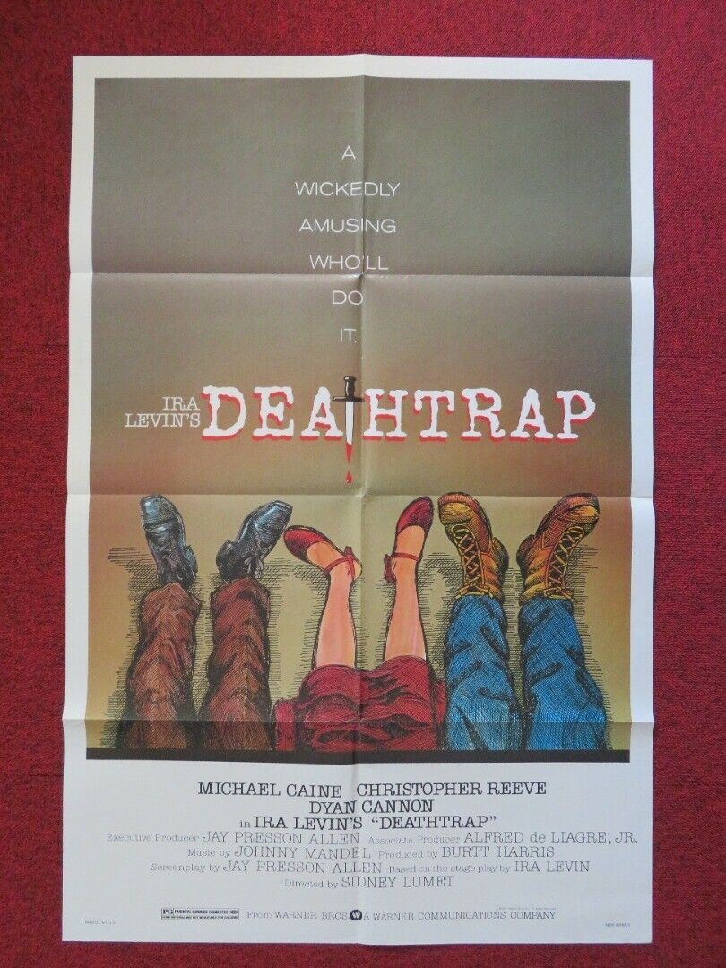 DEATHTRAP FOLDED US ONE SHEET POSTER MICHAEL CAINE DYAN CANNON 1982 Movie posters