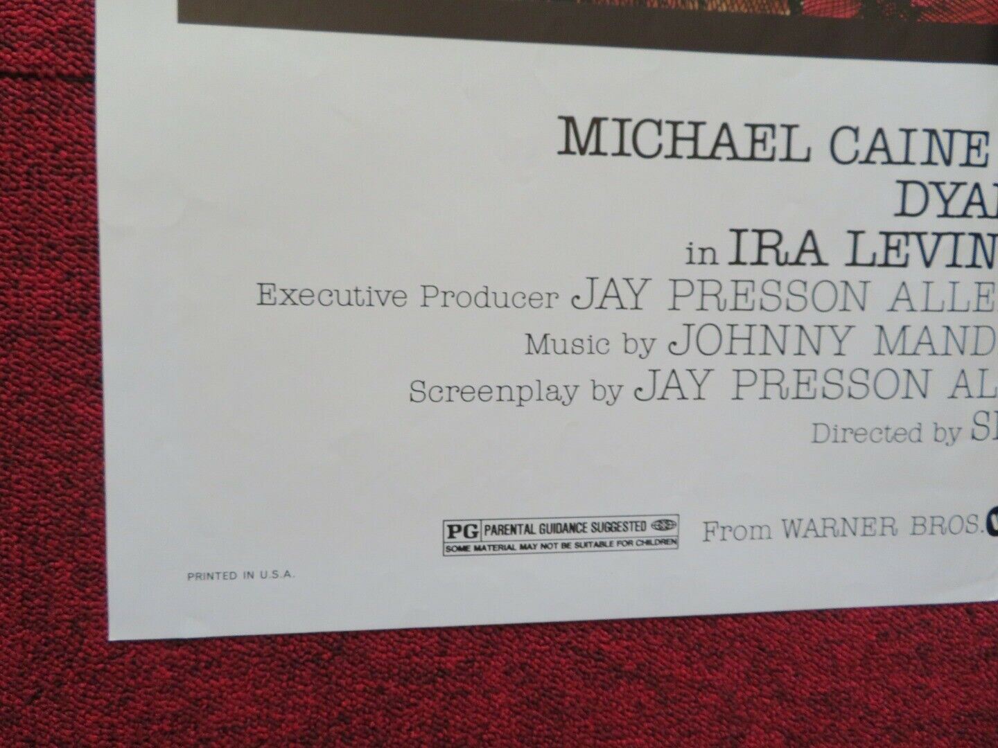 DEATHTRAP FOLDED US ONE SHEET POSTER MICHAEL CAINE DYAN CANNON 1982 Movie posters