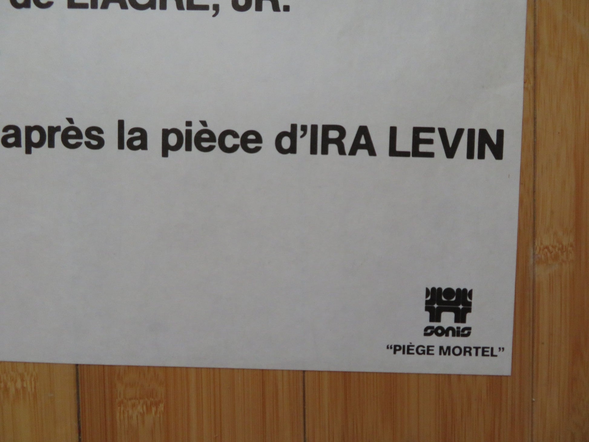 DEATHTRAP FRENCH GRANDE POSTER MICHAEL CAINE CHRISTOPHER REEVE 1983 Rendezvous Cinema Movie posters