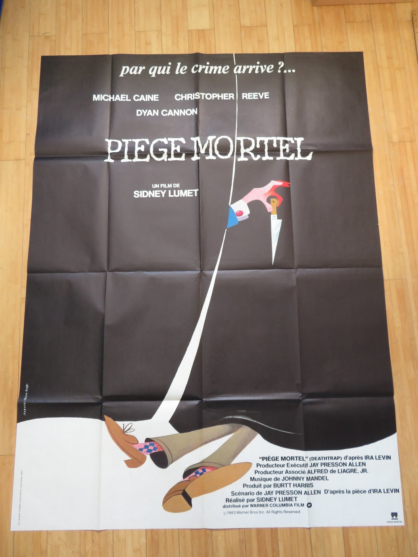 DEATHTRAP FRENCH GRANDE POSTER MICHAEL CAINE CHRISTOPHER REEVE 1983 Rendezvous Cinema Movie posters