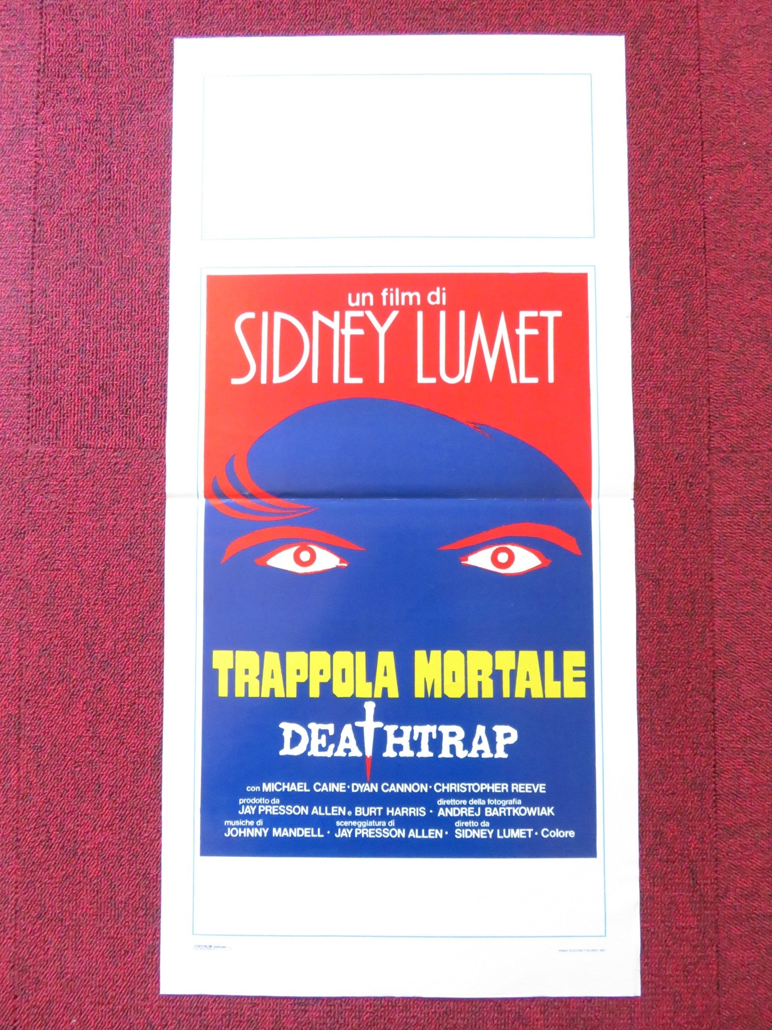 DEATHTRAP ITALIAN LOCANDINA POSTER MICHAEL CAINE CHRISTOPHER REEVE 1982 Rendezvous Cinema Movie posters