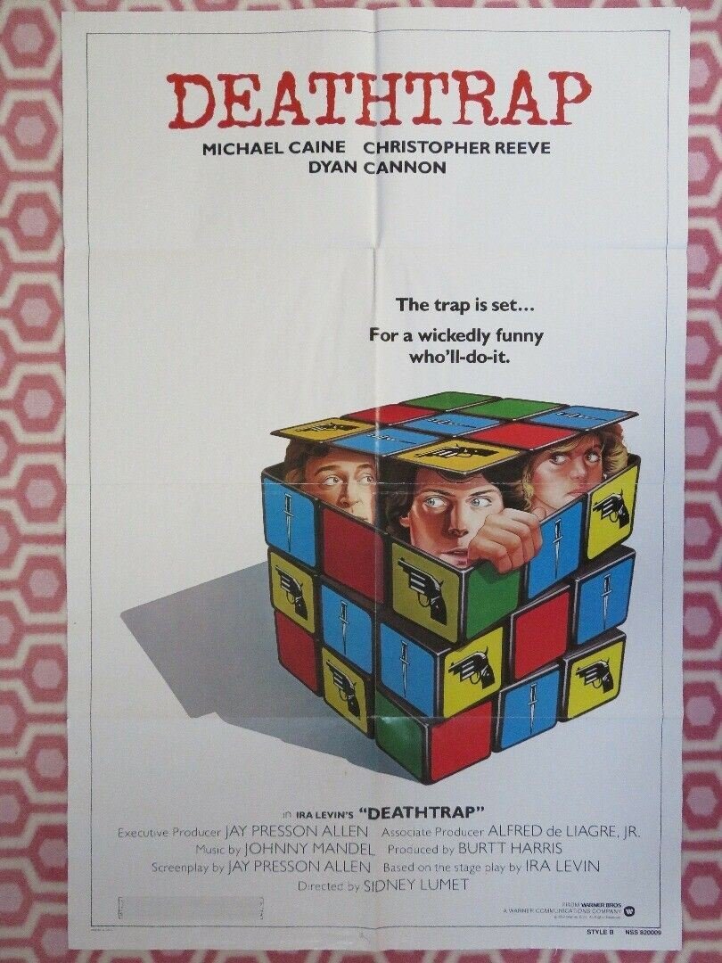 DEATHTRAP US ONE SHEET STYLE B POSTER MICHAEL CAINE CHRISTOPHER REEVE Movie posters