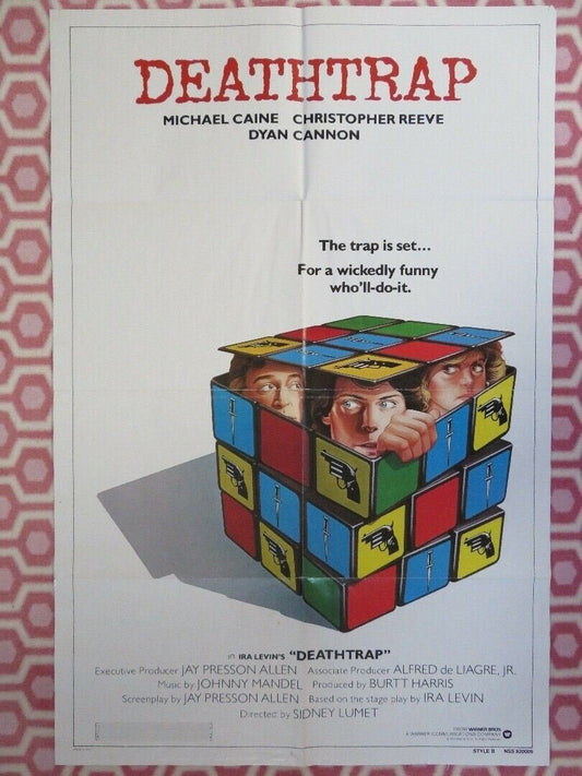 DEATHTRAP US ONE SHEET STYLE B POSTER MICHAEL CAINE CHRISTOPHER REEVE Movie posters