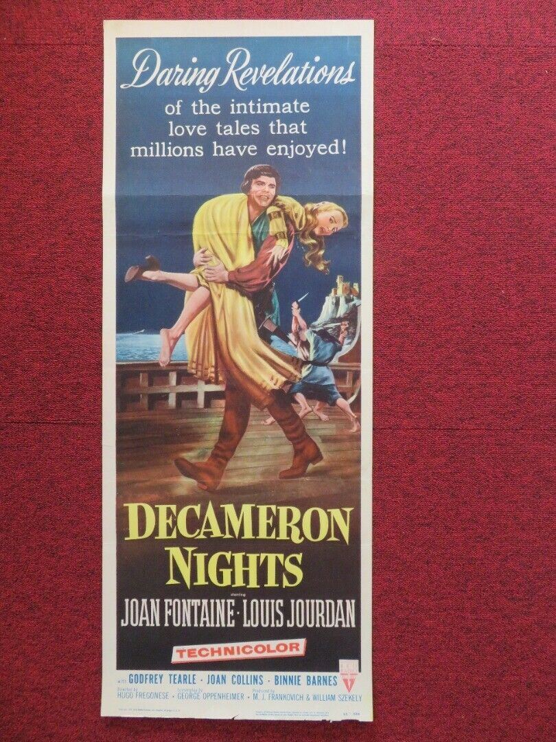 DECAMERON NIGHTS US INSERT (14"x 36") POSTER JOAN FONTAINE LOUIS JOURDAN 1953 Movie posters