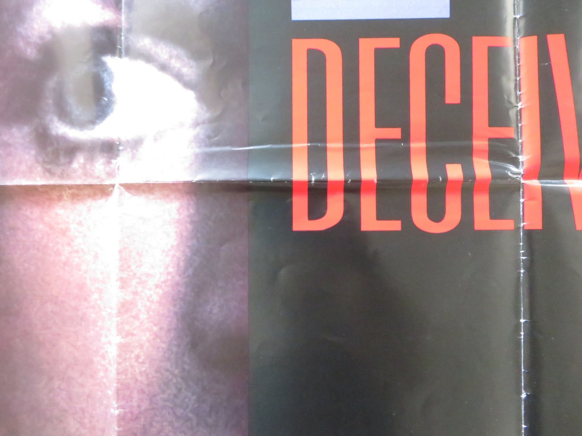 DECEIVED UK QUAD POSTER FOLDED GOLDIE HAWN DAMON REDFERN 1991 Rendezvous Cinema Movie posters