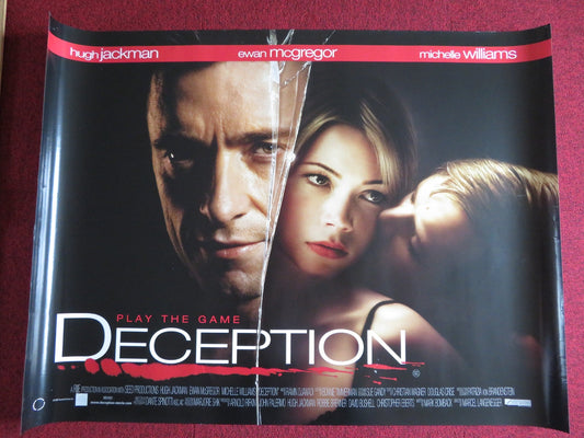 DECEPTION UK QUAD (30"x 40") ROLLED POSTER EWAN MCGREGOR H JACKMAN 2008 Rendezvous Cinema Movie posters