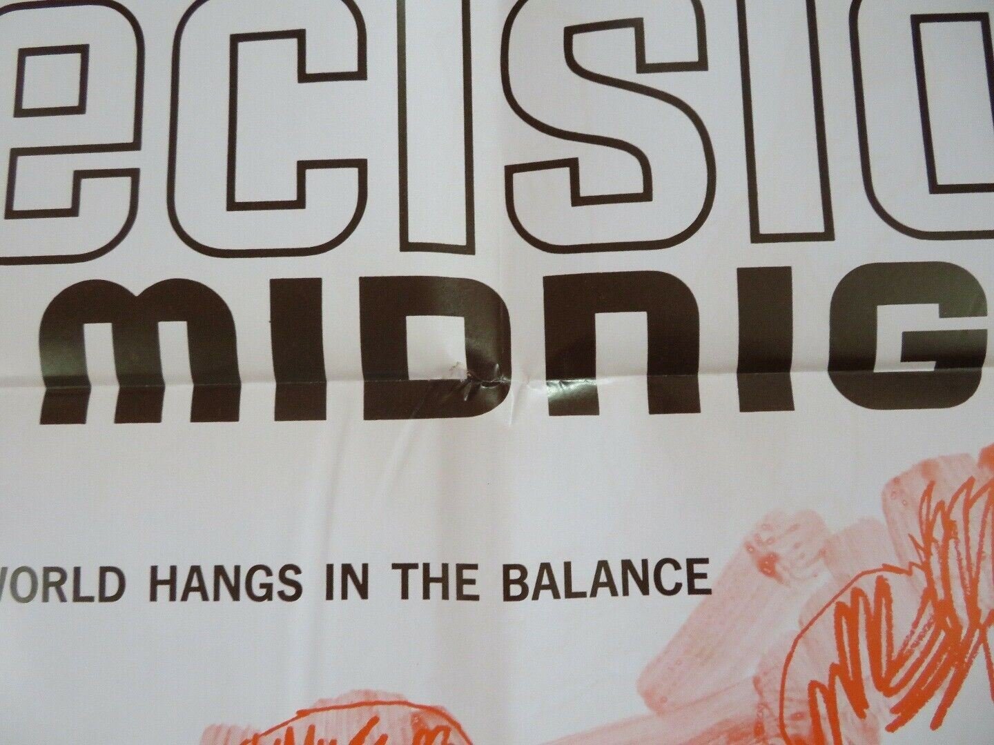 DECISION AT MIDNIGHT ONE SHEET POSTER FOLDED MATRIN LANDAU LEWIS ALLEN 1965 Rendezvous Cinema Movie posters