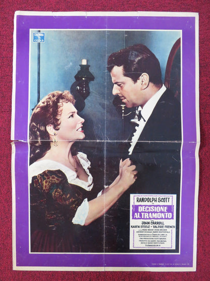 DECISION AT SUNDOWN ITALIAN FOTOBUSTA POSTER RANDOLPH SCOTT JOHN CARROLL 1959 Rendezvous Cinema Movie posters