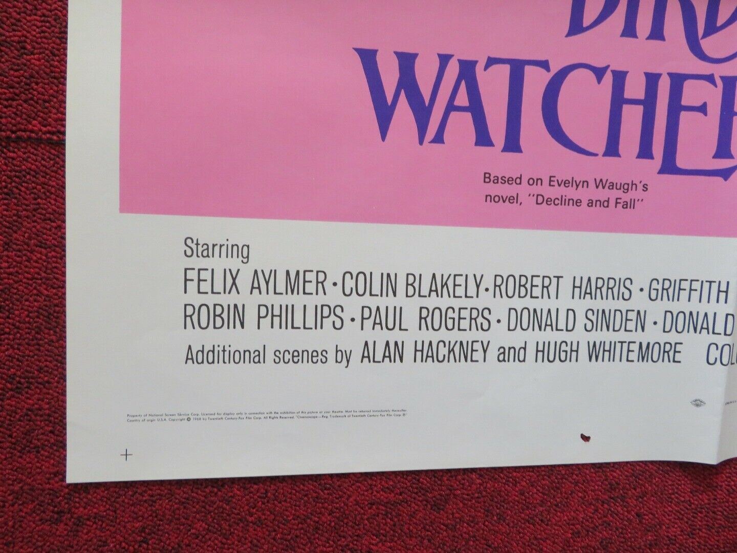 DECLINE & FALL OF A BIRD WATCHER FOLDED US ONE SHEET POSTER FELIX AYLMER 1969 - Rendezvous Cinema