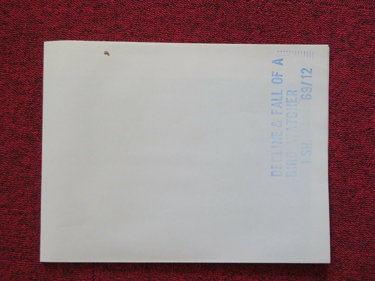 DECLINE & FALL OF A BIRD WATCHER FOLDED US ONE SHEET POSTER FELIX AYLMER 1969 - Rendezvous Cinema