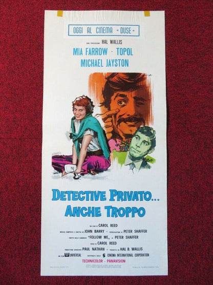 DECTIVE PRIVATO... ANCHE TROPPO ITALIAN LOCANDINA (27.5"x13") POSTER 1972 Movie posters