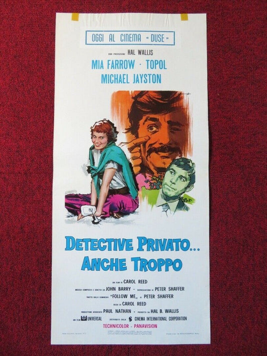 DECTIVE PRIVATO... ANCHE TROPPO ITALIAN LOCANDINA (27.5"x13") POSTER 1972 Movie posters