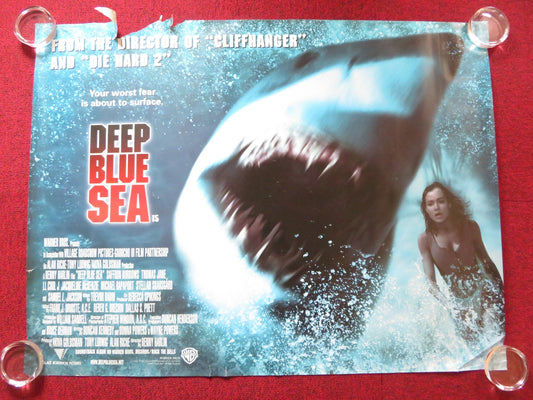 DEEP BLUE SEA UK QUAD (30"x 40") ROLLED POSTER SAMUEL L. JACKSON LL COOL J 1999 Rendezvous Cinema Movie posters