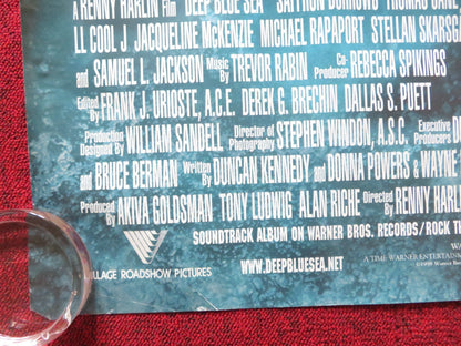 DEEP BLUE SEA UK QUAD (30"x 40") ROLLED POSTER SAMUEL L. JACKSON LL COOL J 1999 Rendezvous Cinema Movie posters