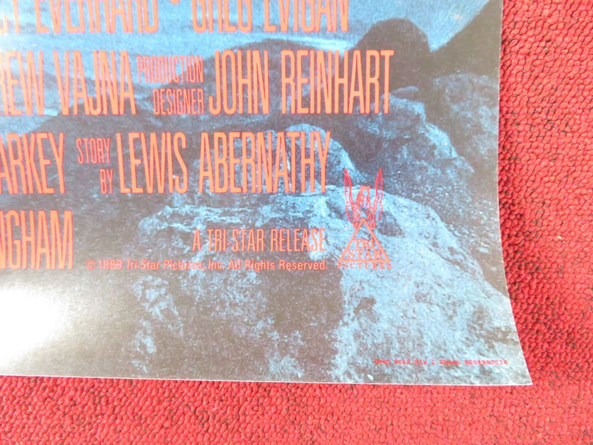 DEEP STAR SIX FOLDED US ONE SHEET POSTER TAUREAN BLACQUE NANCY EVERHARD 1989 Rendezvous Cinema Movie posters