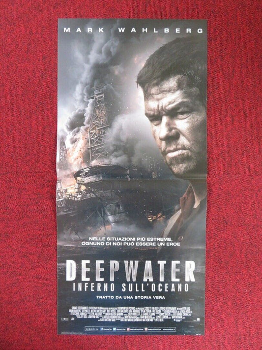 DEEPWATER HORIZON ITALIAN LOCANDINA (26.5"x12.5") POSTER MARK WAHLBERG 2016 Movie posters