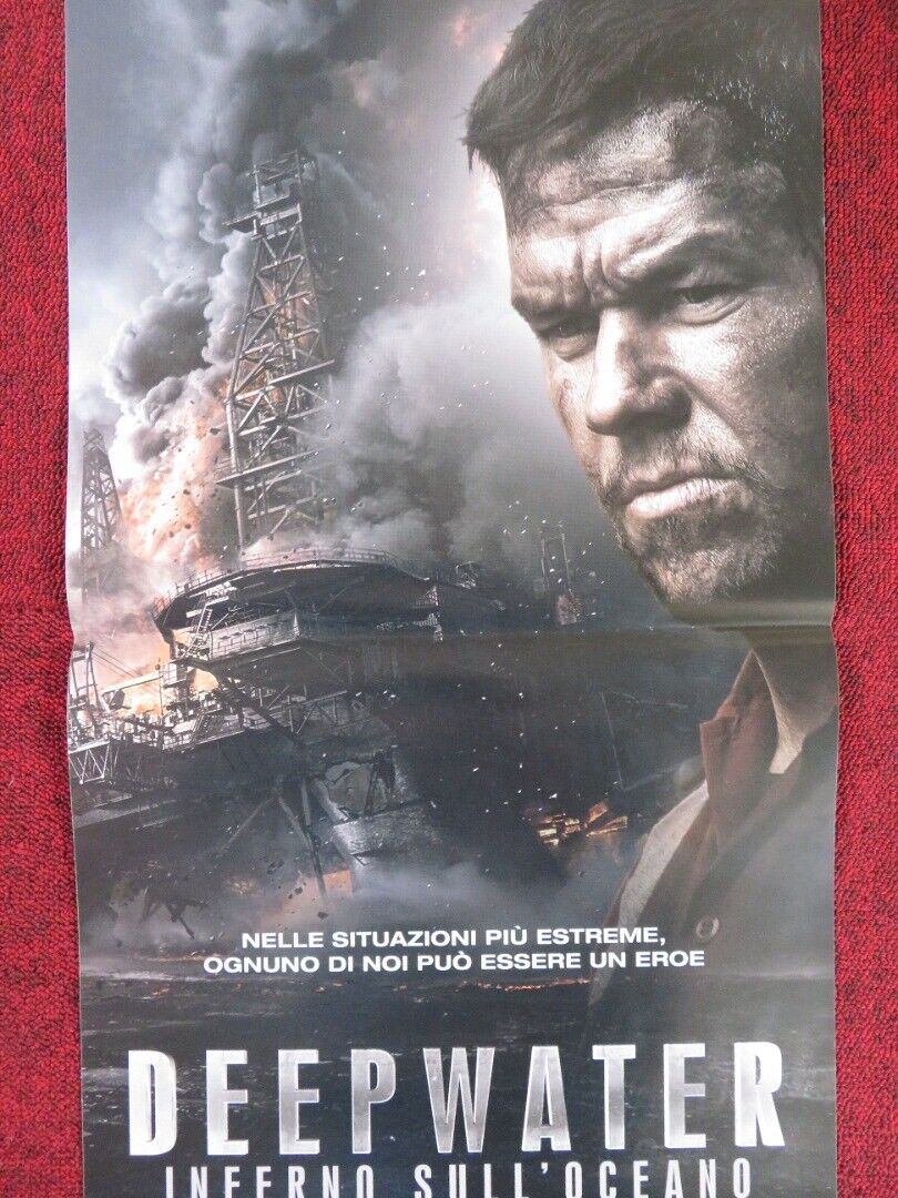 DEEPWATER HORIZON ITALIAN LOCANDINA (26.5"x12.5") POSTER MARK WAHLBERG 2016 Movie posters