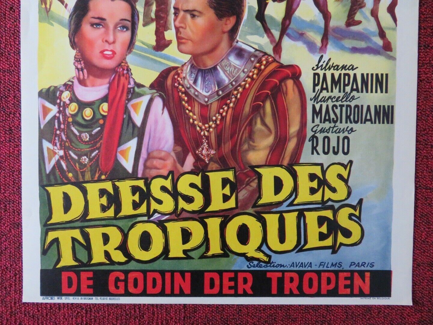 DEESE DES TROPIQUES / THE ISLAND PRINCESS BELGIUM (21.5"x14") POSTER 1954 Movie posters