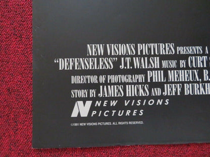 DEFENSLESS FOLDED US ONE SHEET POSTER BARBARA HERSHEY SAM SHEPARD 1991 Movie posters