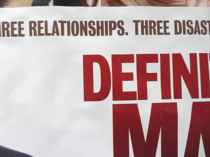 DEFINITELY, MAYBE UK QUAD ROLLED POSTER RYAN REYNOLDS ELIZABETH BANKS 2008 Rendezvous Cinema Movie posters