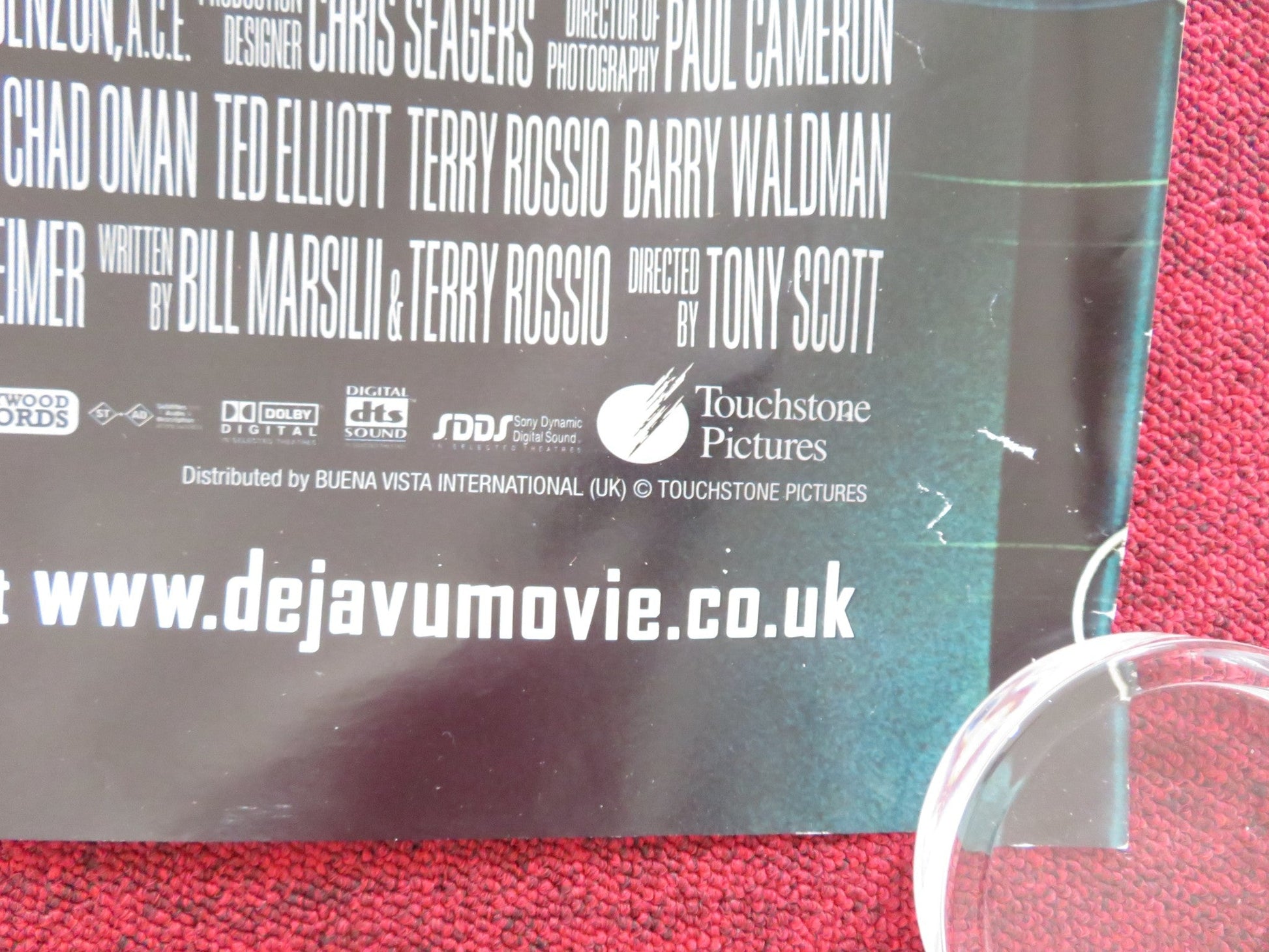 DEJA VU UK QUAD ROLLED POSTER DENZEL WASHINGTON PAULA PATTON 2006 Rendezvous Cinema Movie posters