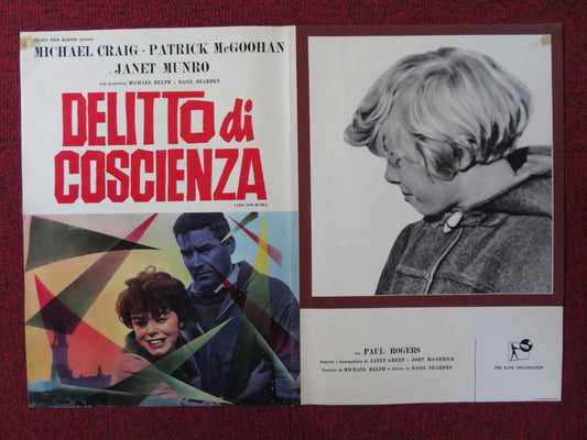 DELITTO DI COSCIENZA - C ITALIAN FOTOBUSTA POSTER MICHAEL CRAIG P. MCGOOHAN 1962 Rendezvous Cinema Movie posters