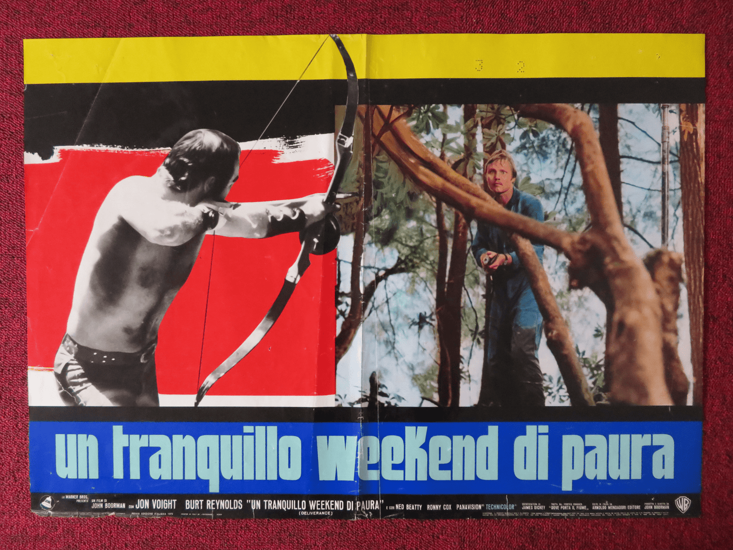DELIVERANCE - B ITALIAN FOTOBUSTA POSTER JON VOIGHT BURT REYNOLDS 1972 Rendezvous Cinema Movie posters