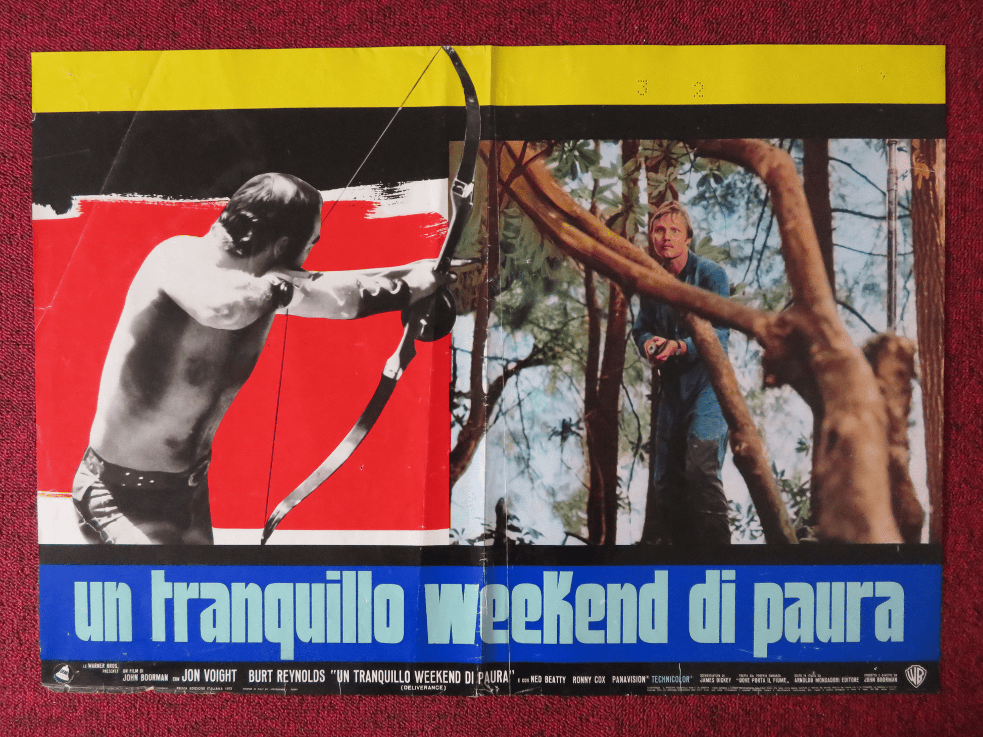 DELIVERANCE - B ITALIAN FOTOBUSTA POSTER JON VOIGHT BURT REYNOLDS 1972 Rendezvous Cinema Movie posters