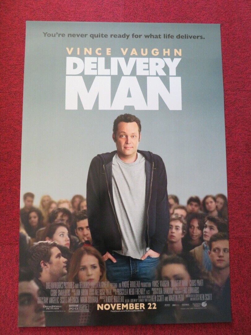 DELIVERY MAN US ONE SHEET ROLLED POSTER VINCE VAUGHN CHIRS PRATT 2013 Movie posters